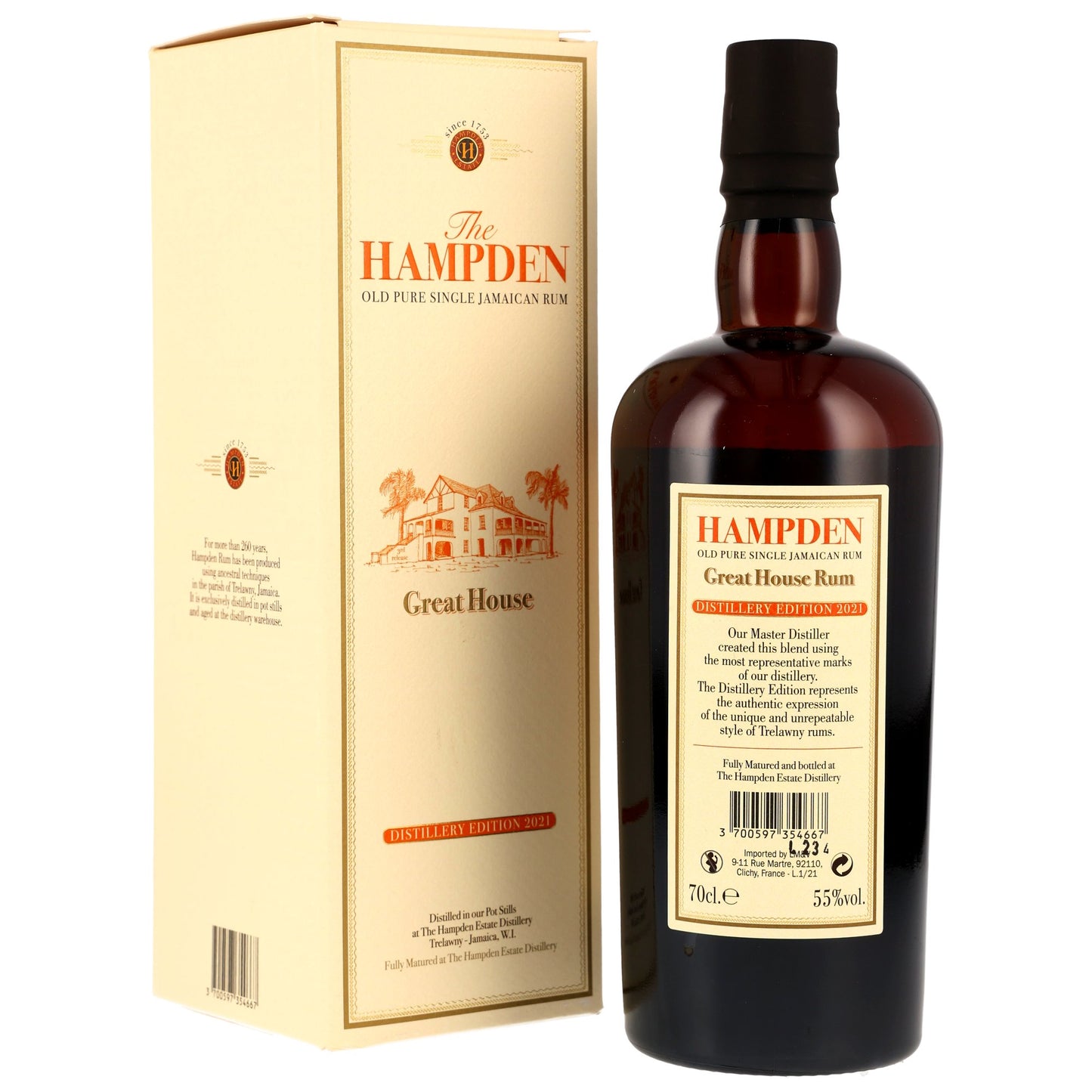 Hampden Estate Great House Distillery Edition 2021 Jamaica Rum 55% 0,7l