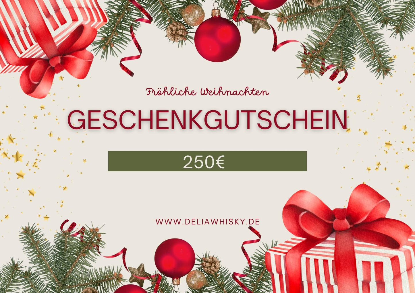 Geschenkgutschein Weihnachten deliawhisky.de