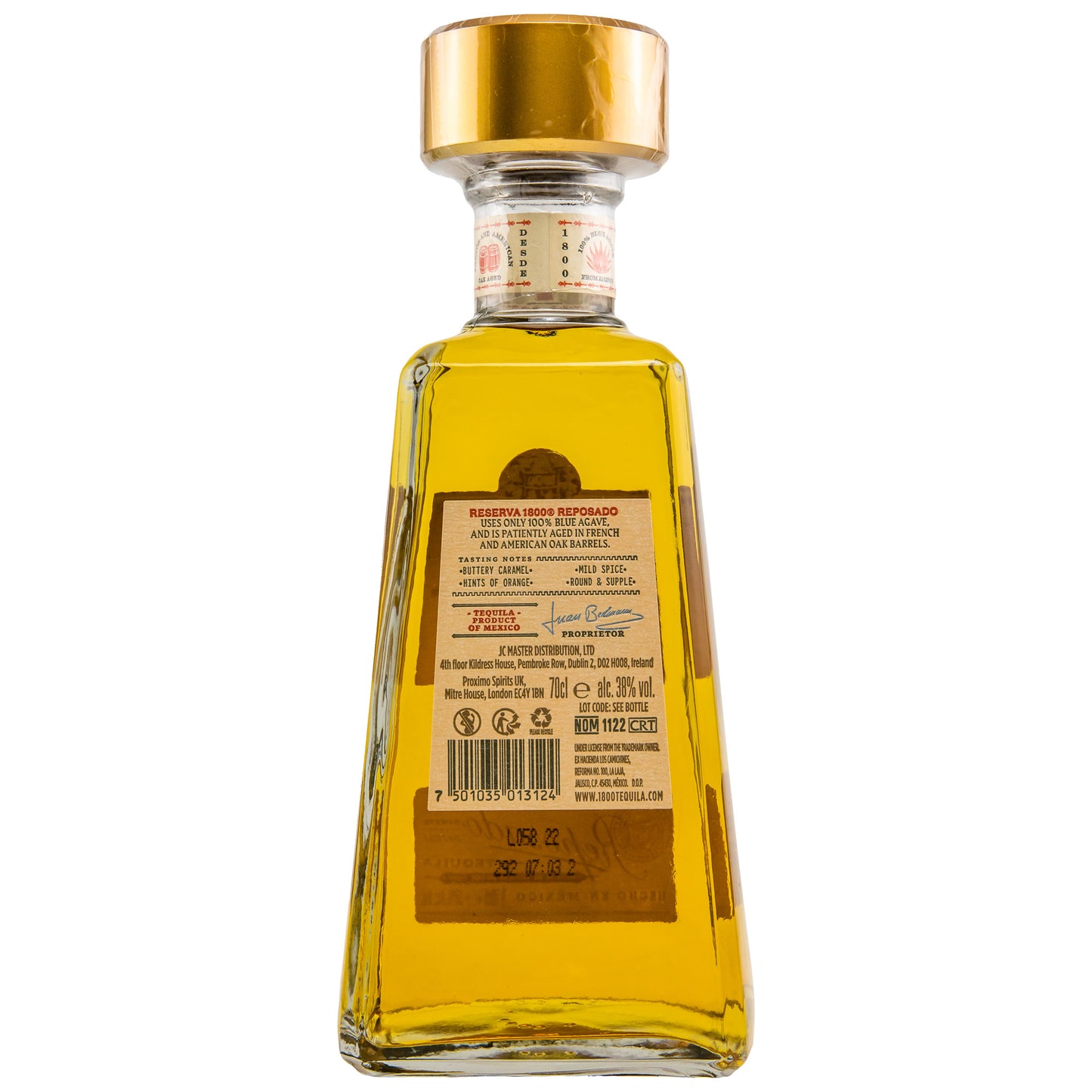 José Cuervo 1800 Reposado 100% De Agave Tequila 38% 0,7l