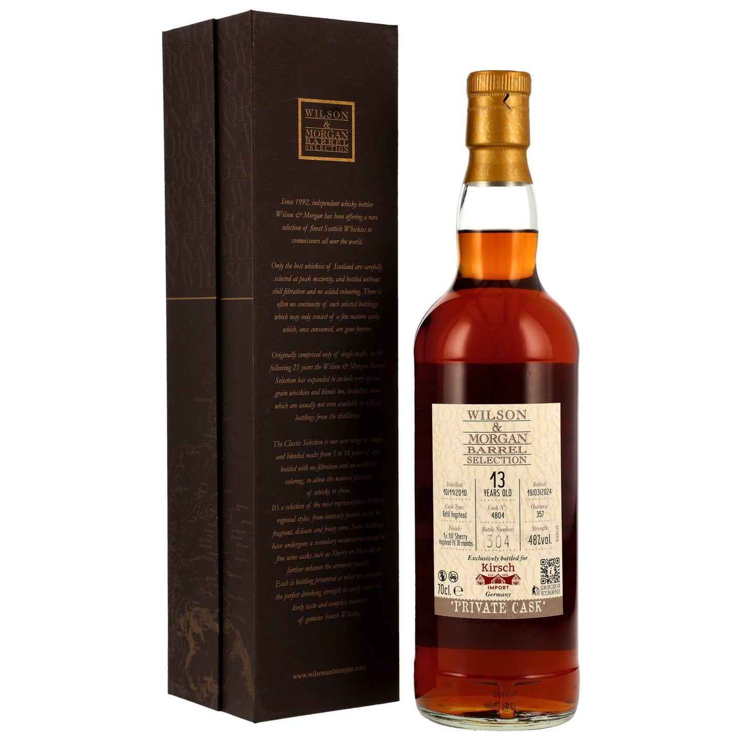 Glenrothes 13 Jahre 2010/2024 1st Fill PX Sherry Finish Wilson & Morgan 48% 0,7l