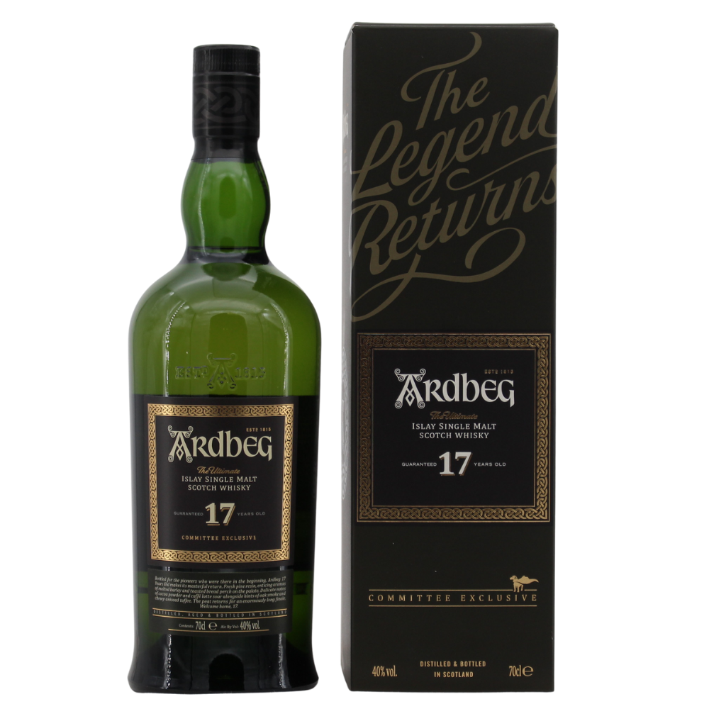 Ardbeg 17 Jahre Committee Exclusive 40% 0,7l |Deliawhisky.de