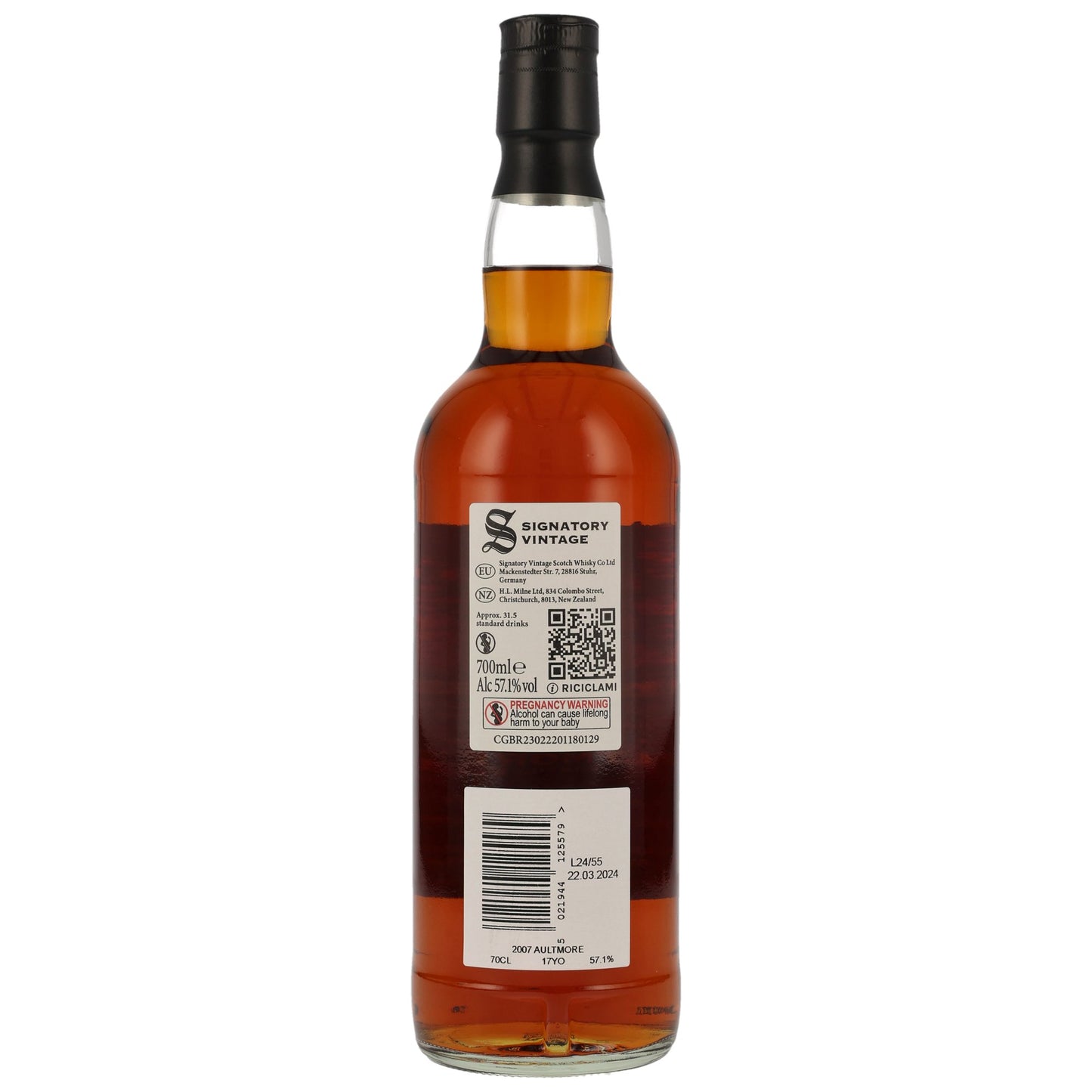 Aultmore 2007 SV 100 Proof Exceptional Cask Edition 1 57,1% 0,7l