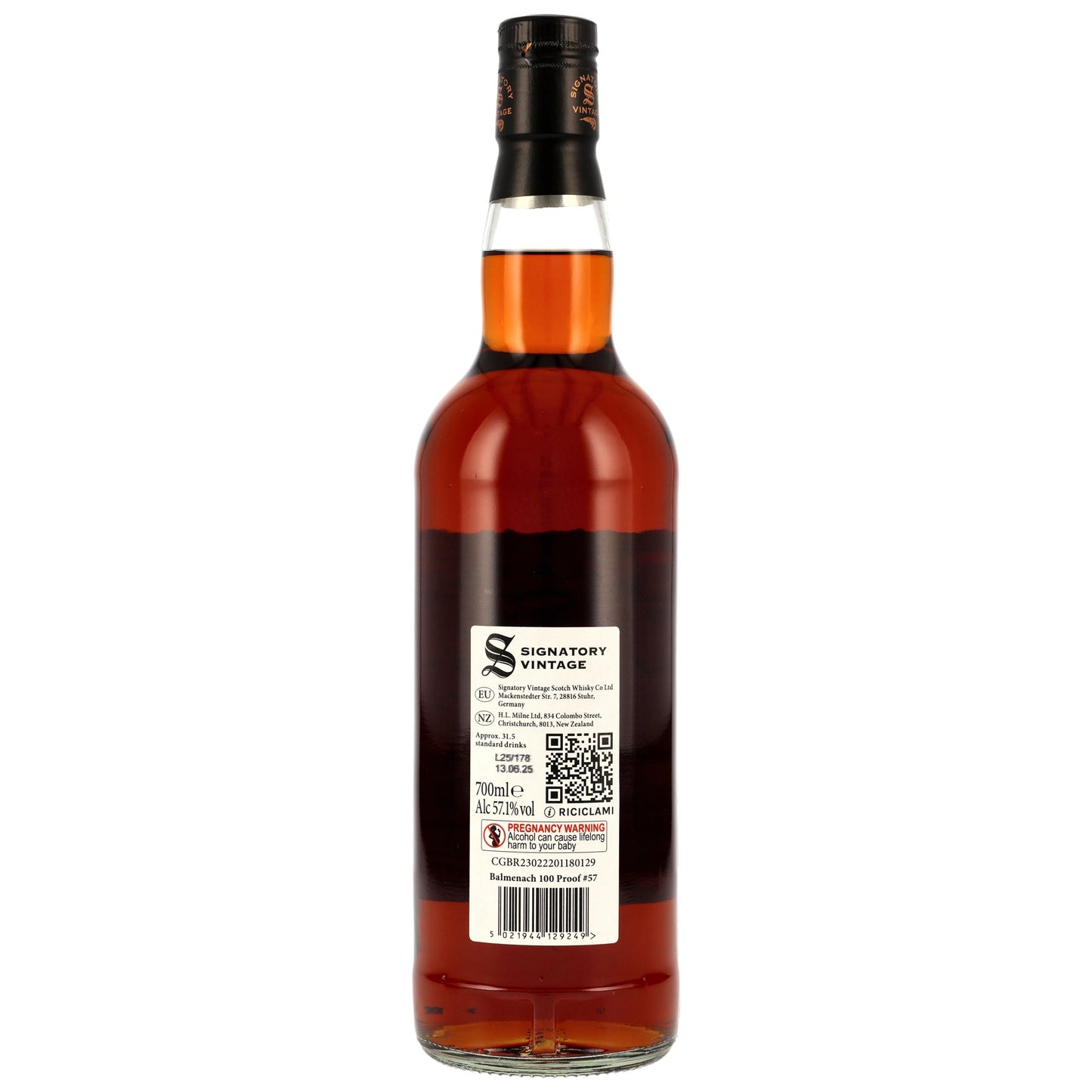 Balmenach 9 Years 2016/2025 Oloroso Sherry Butts SV 100 Proof Edition #57 57.1% 0.7l