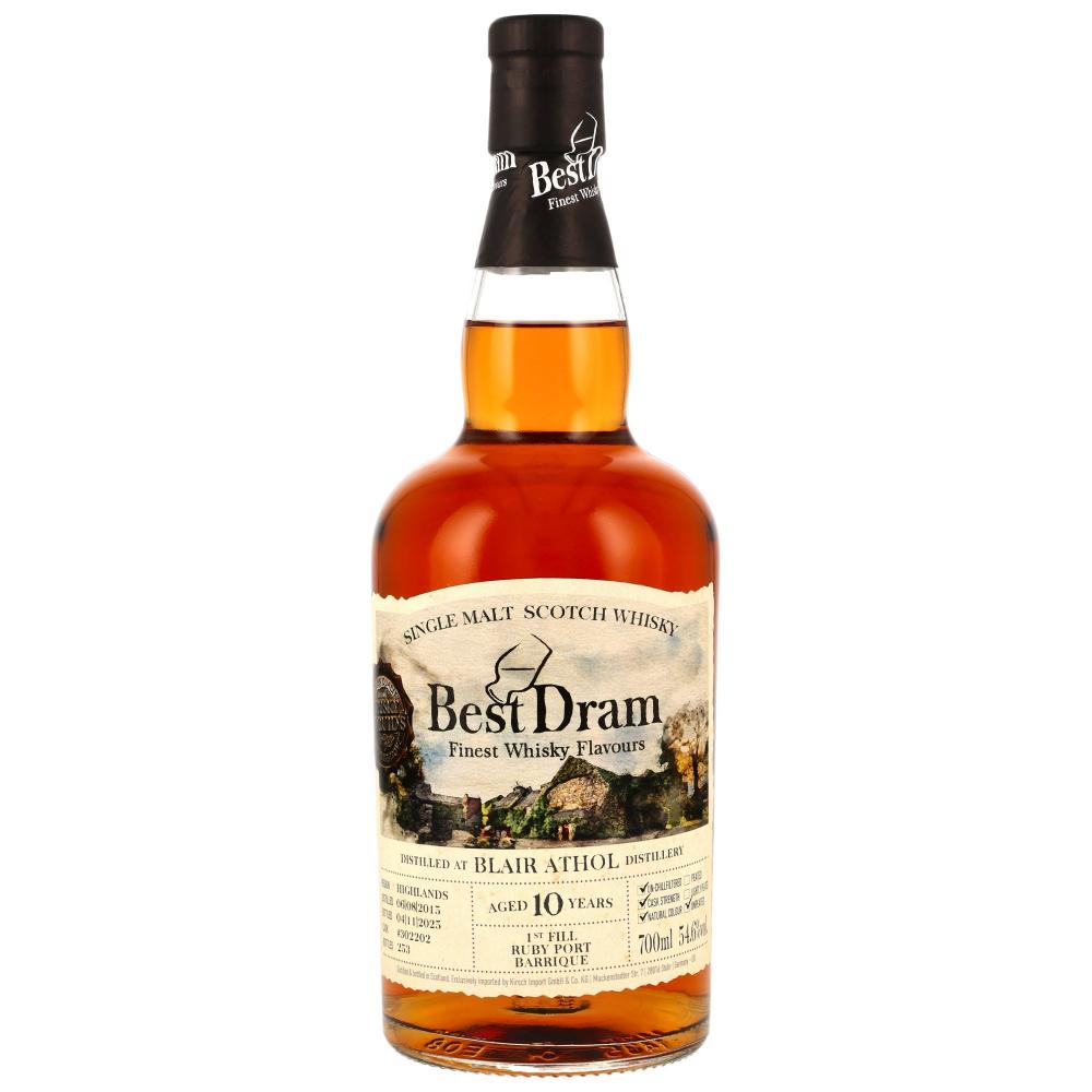Blair Athol 10 Jahre 2015/2025 1st Fill Ruby Port Barrique #302202 Best Dram 54,6% 0,7l