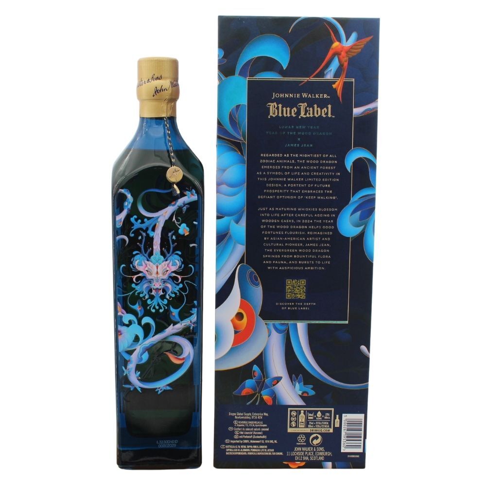Johnnie Walker Blue Label Wood Dragon Back