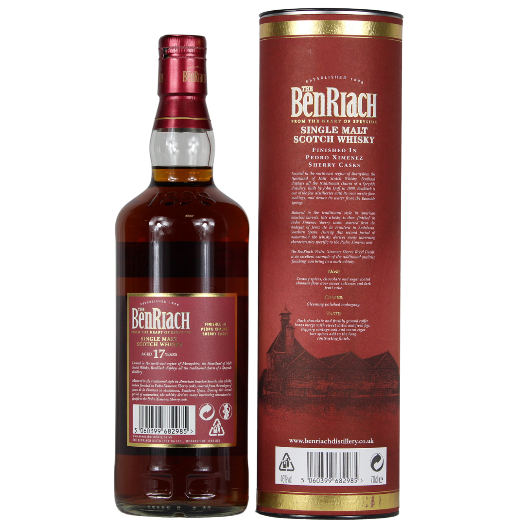 Benriach 17 Jahre Pedro Ximenez Sherry Cask Finish 46% 0,7l