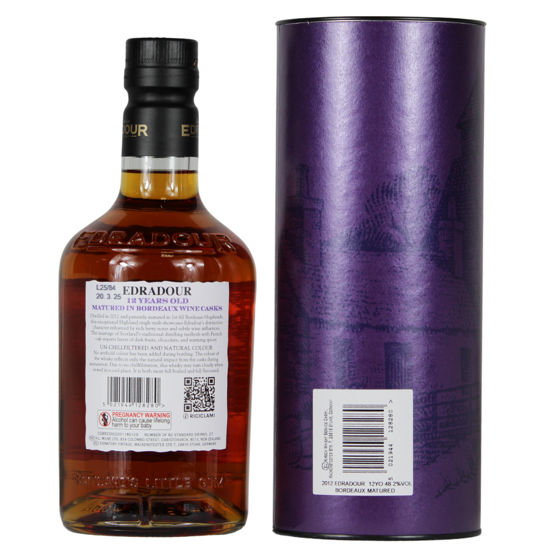 Edradour 12 Jahre 2012/2025 Bordeaux Cask Matured 48,2% 0,7l