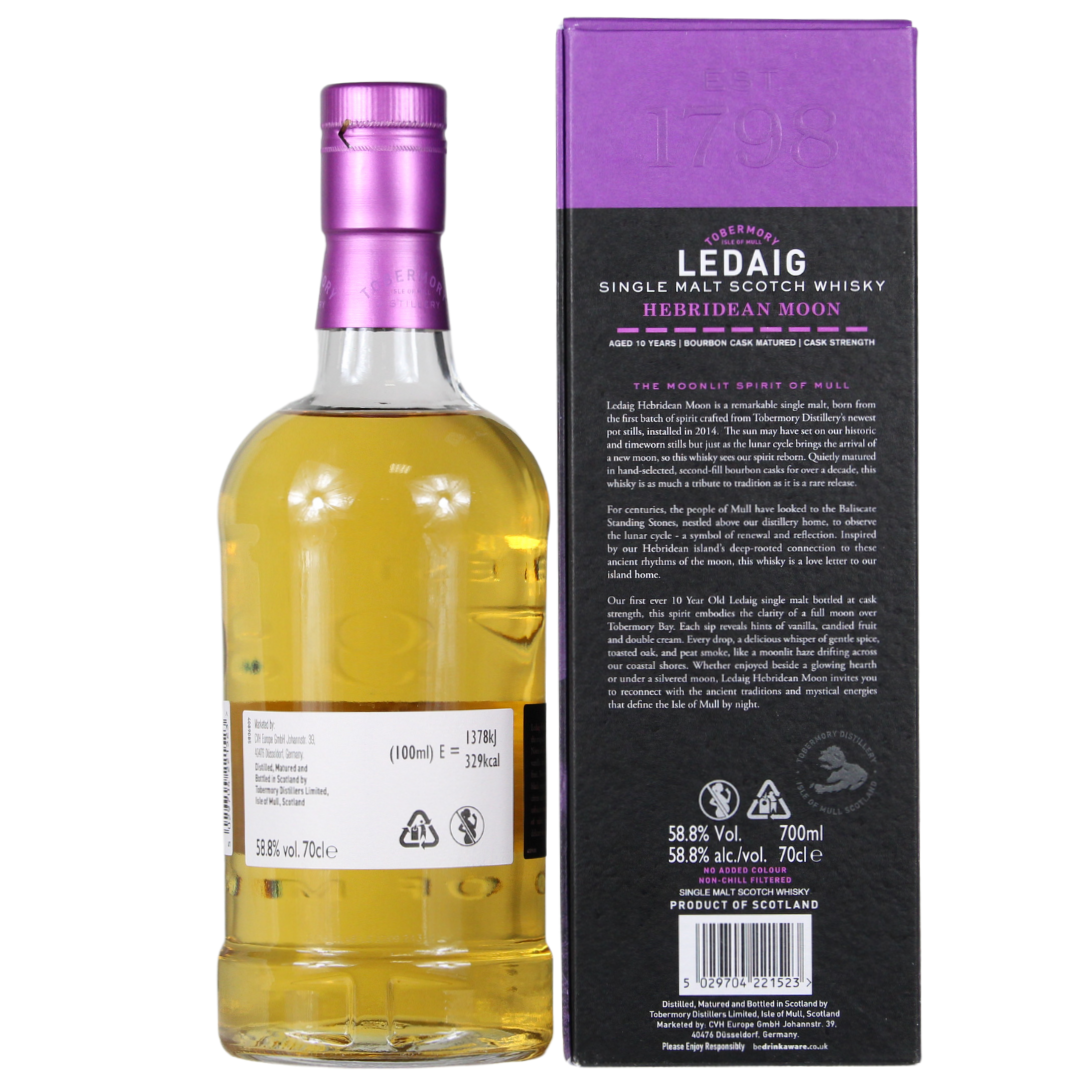 Ledaig 10 Jahre Hebridean Moon Cask Strength 58,8% 0,7l