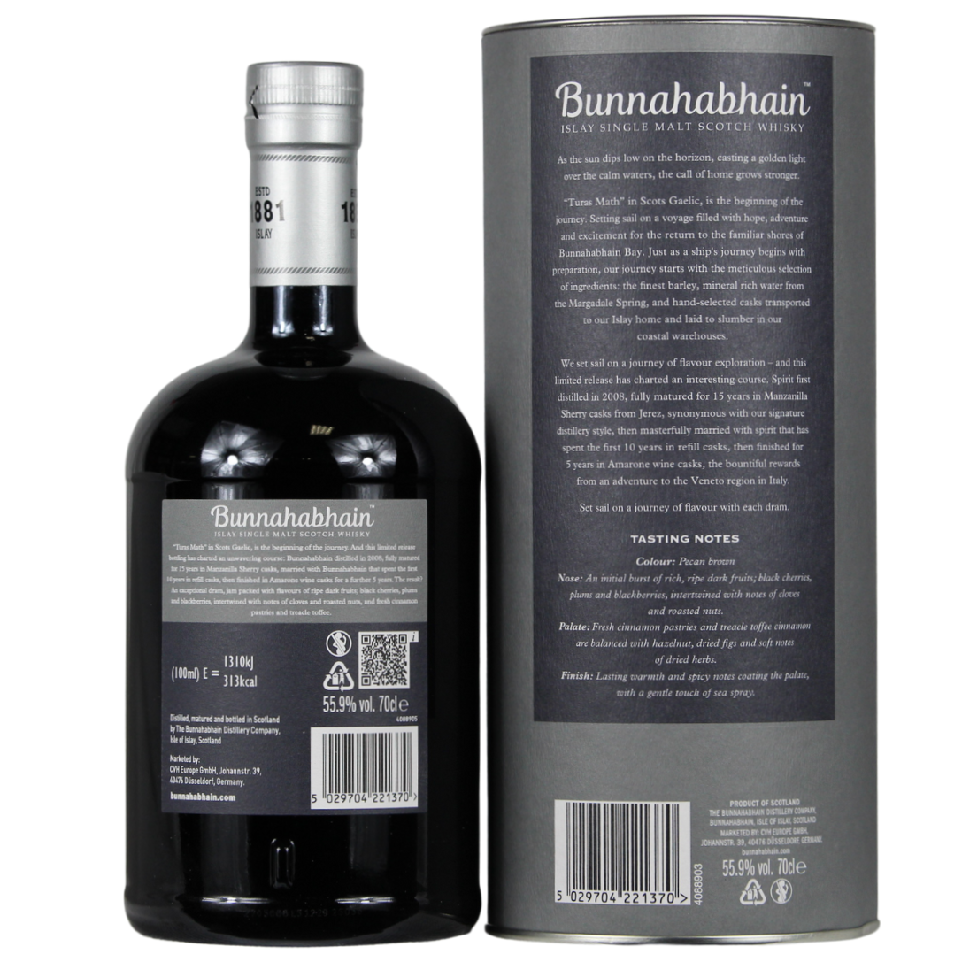 Bunnahabhain 15 Jahre Turas Math No. 1 The Westering Home Collection 2025 55,9% 0,7l