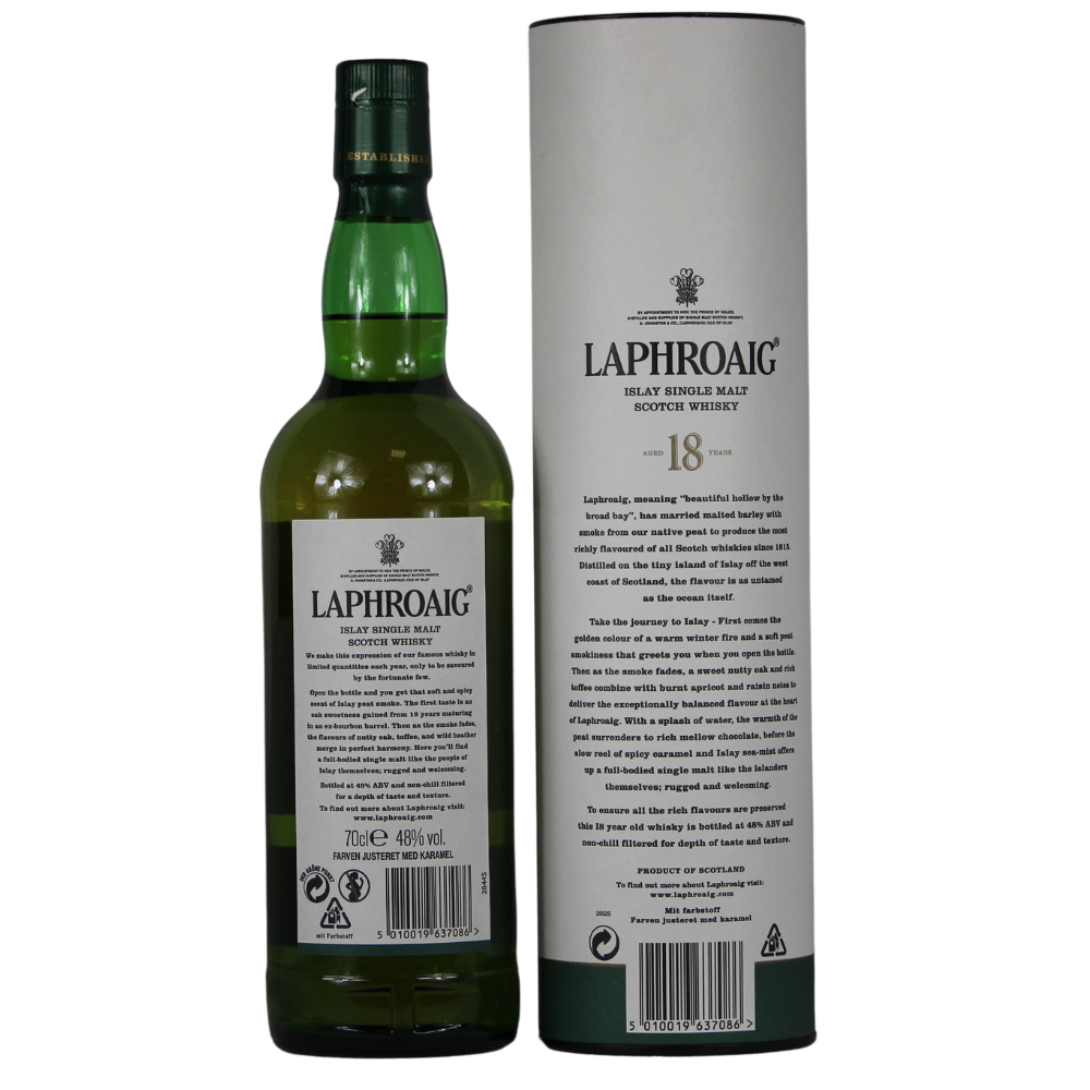 Laphroaig 18 Jahre (weiße Tube) 48% 0,7l