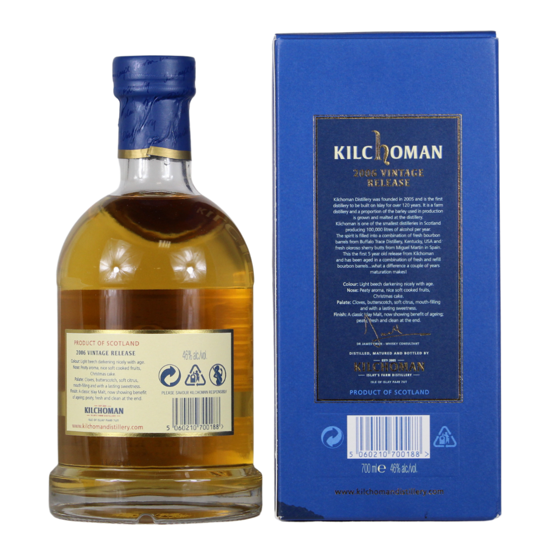 Kilchoman Vintage 2006 Release 46% 0,7l