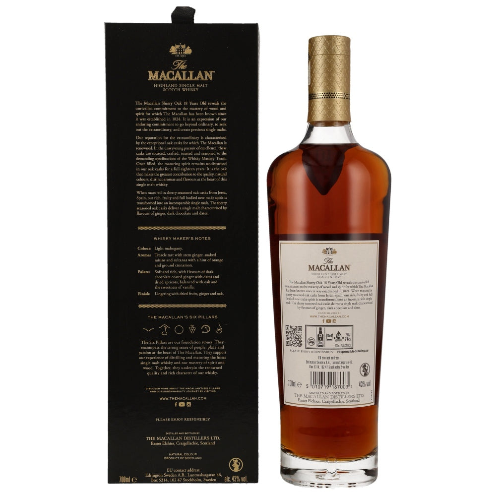 Macallan 18 Jahre Sherry Oak Cask 2024 Release 43% 0,7l