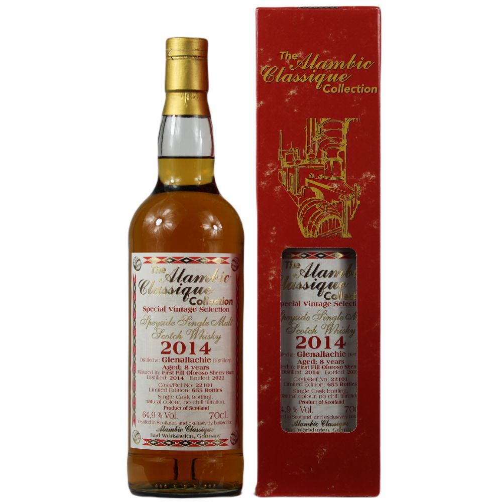 Glenallachie 8 Jahre 2014/2022 Alambic Classique Cask #22101 64,9% 0,7l