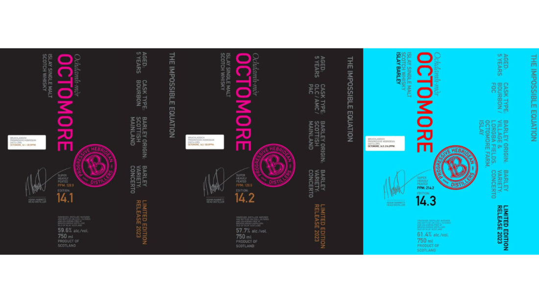 Octomore 14.1, 14.2 & 14.3 Label