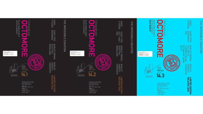 Octomore 14.1, 14.2 & 14.3 Label