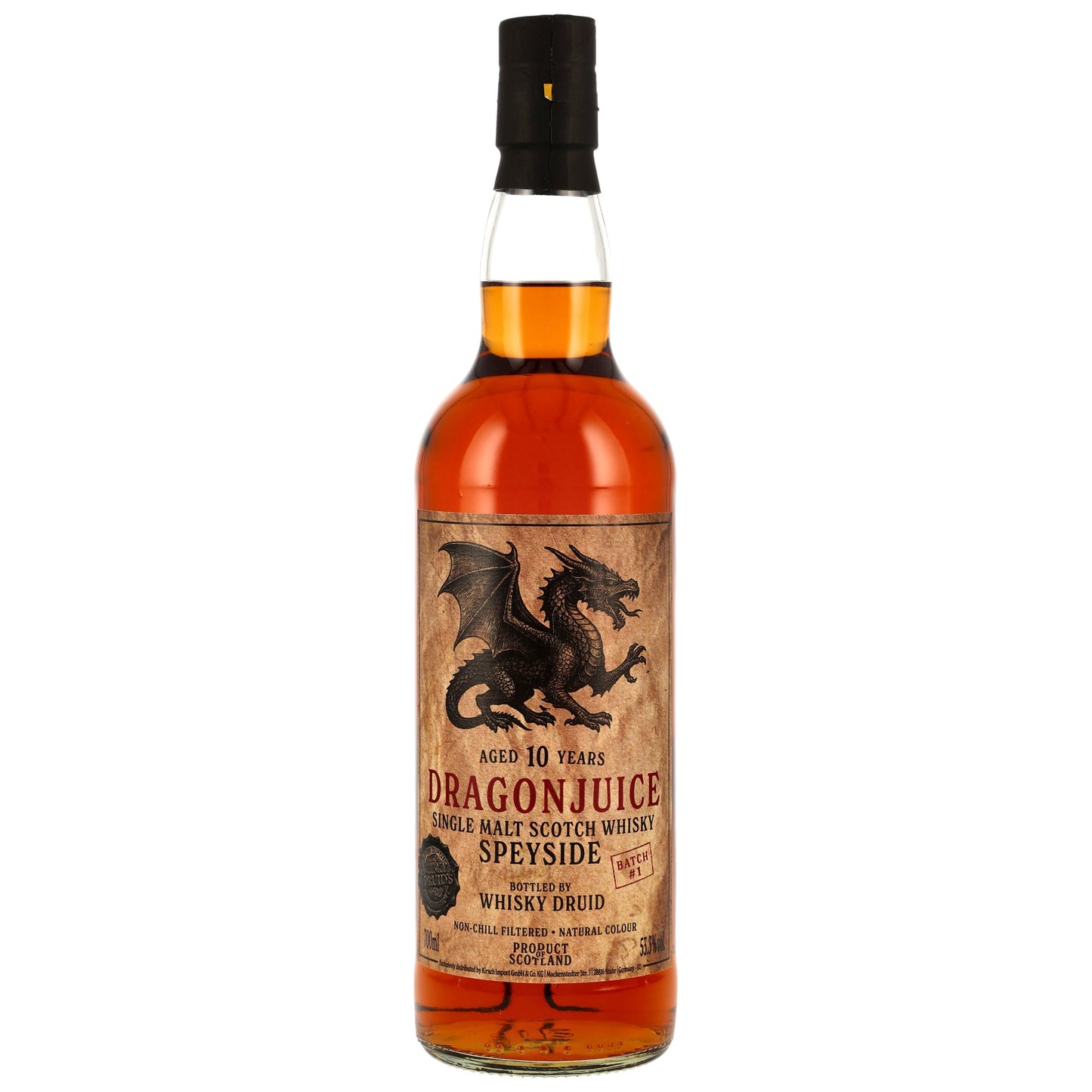 Dragonjuice Speyside 10 Jahre Batch #1 Whisky Druid 53,3% 0,7l