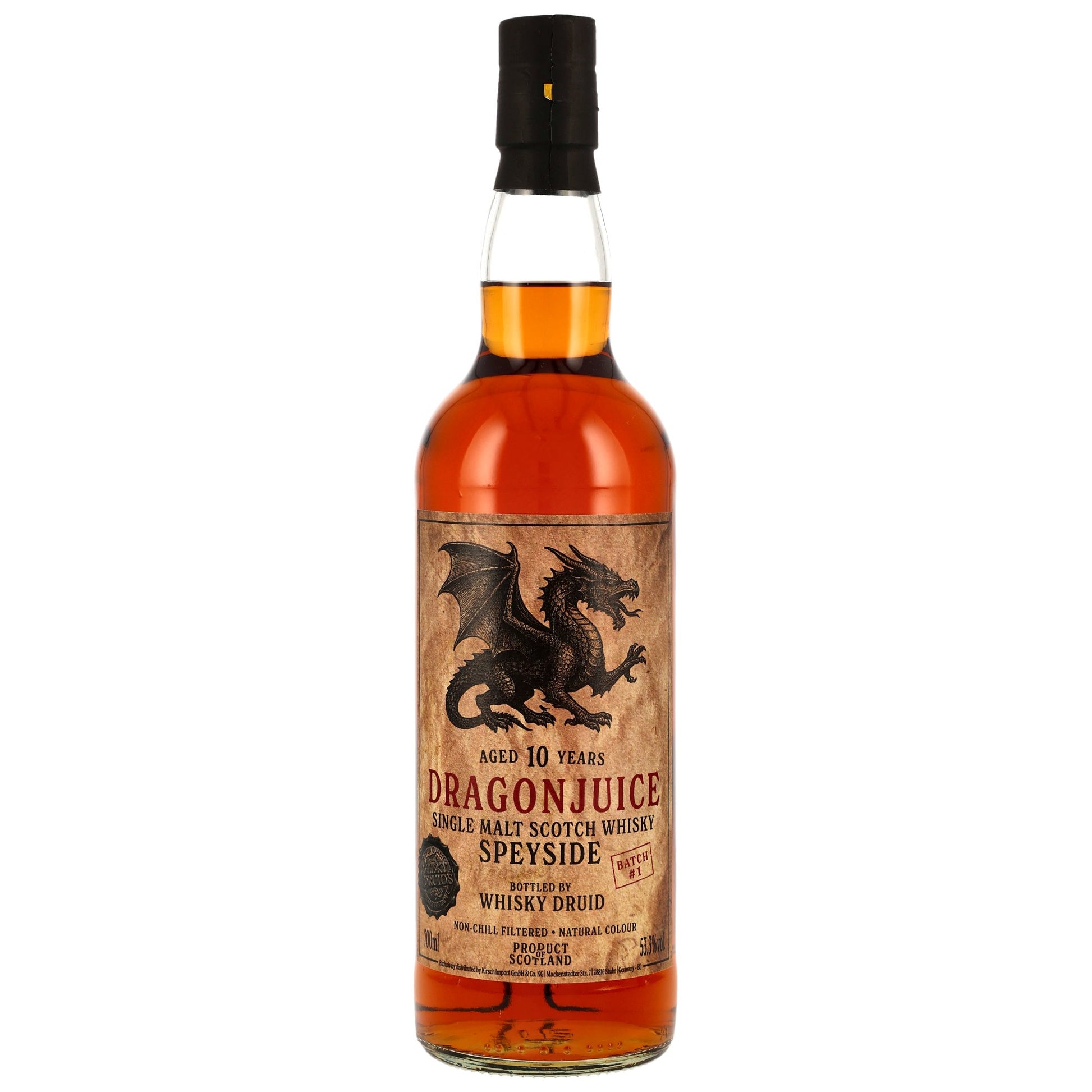 Dragonjuice Speyside 10 Jahre Batch #1 Whisky Druid 53,3% 0,7l