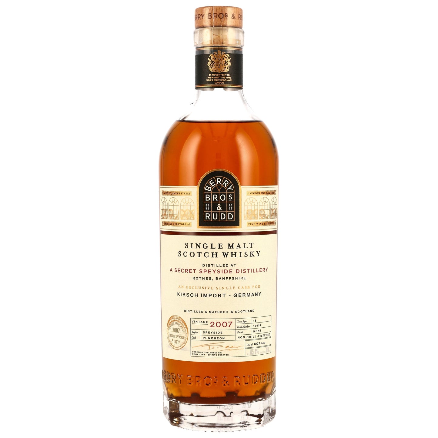 Secret Speyside 2007/2025 18 Jahre 1st Fill Puncheon Berry Bros & Rudd #13919 65,4% 0,7l