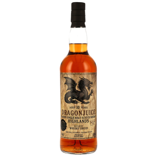 Dragonjuice Highlands Peated 10 Jahre Batch #2 Whisky Druid 50,2% 0,7l