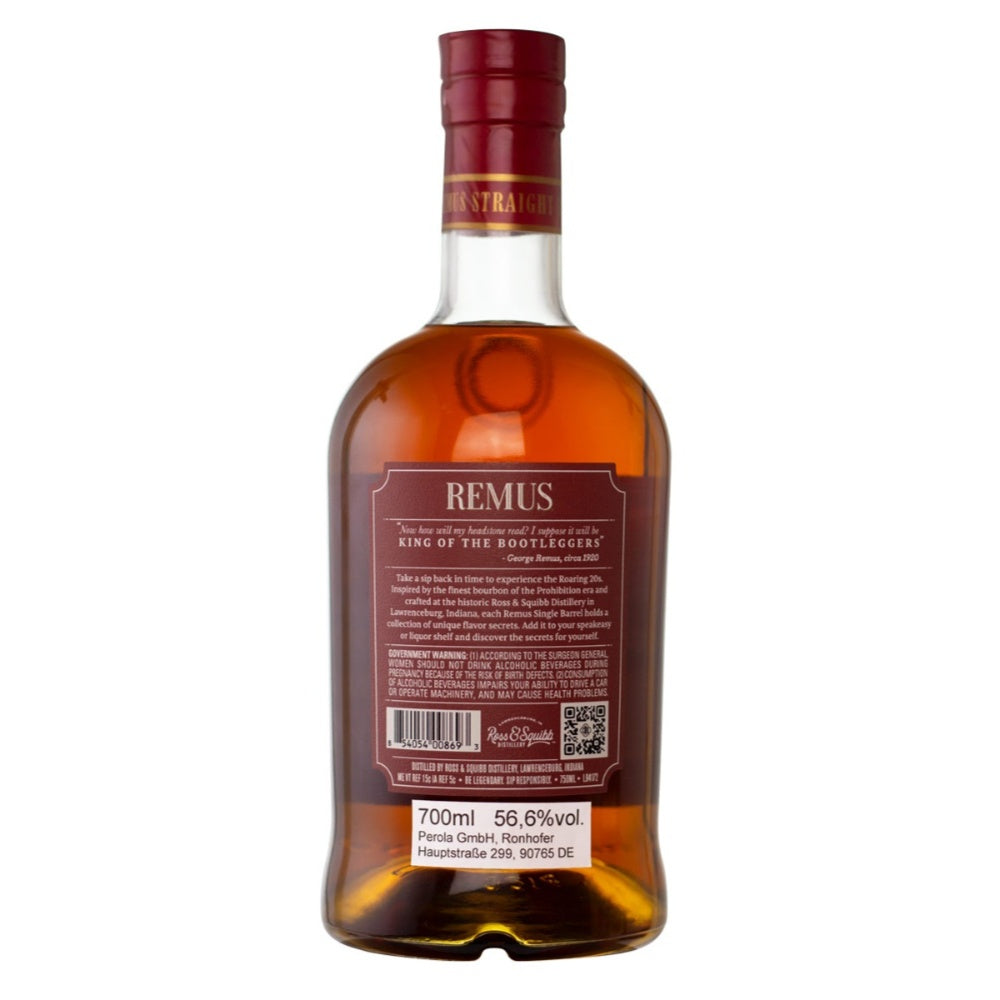 Remus Straight Bourbon Whisky Single Barrel 2023 Sélectionné par Perola 56,6% 0,75l
