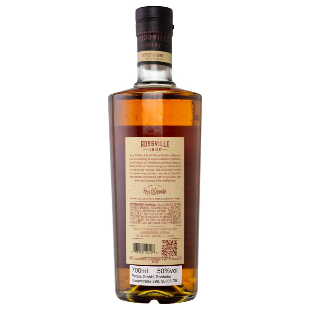 Rossville Union 6 Years Bottled in Bond Rye Whiskey 50% 0,7l