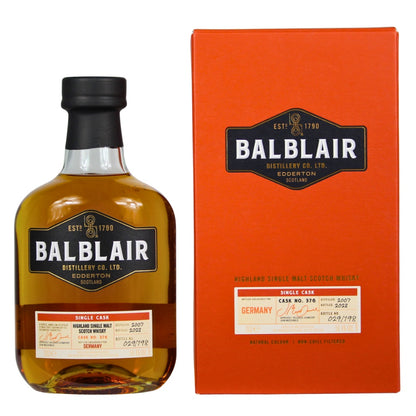 Balblair 2007/2023 Single Cask Exclusively for Germany 