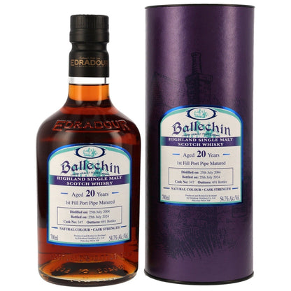 Ballechin 20 Jahre 2004/2024 Port Pipe Cask