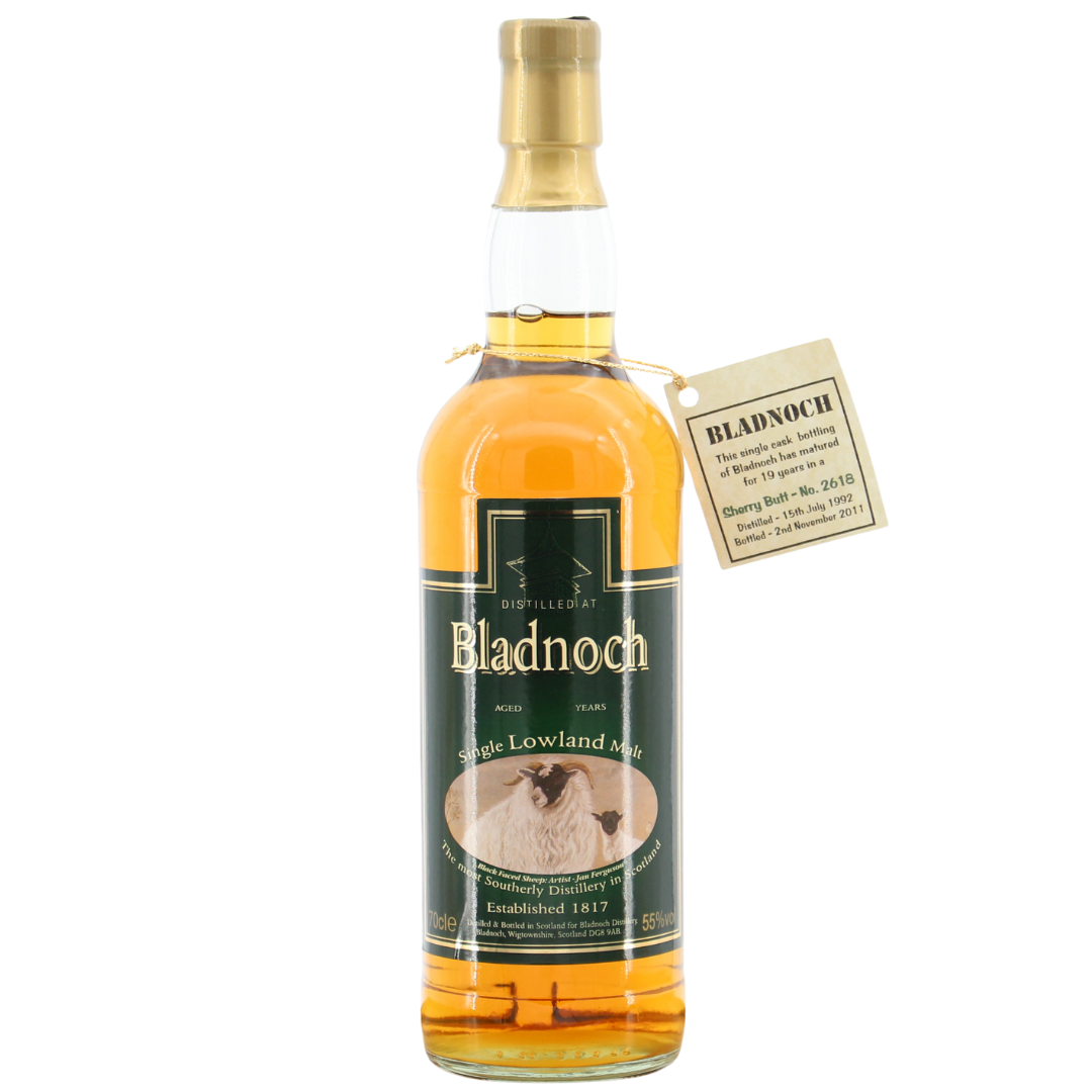 BladnochSingleLowlandMaltCaskNo.261819years55