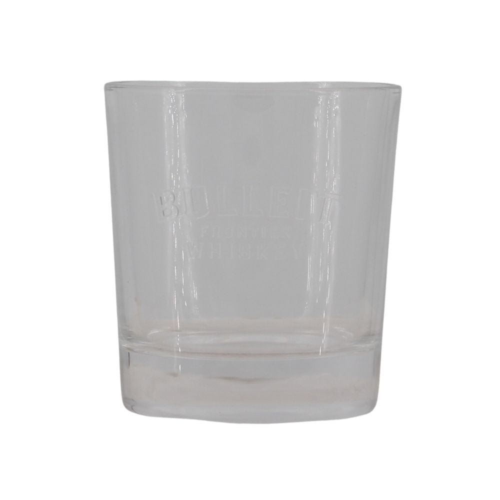 Bulleit Glas mit hevorstehendem Schriftzug