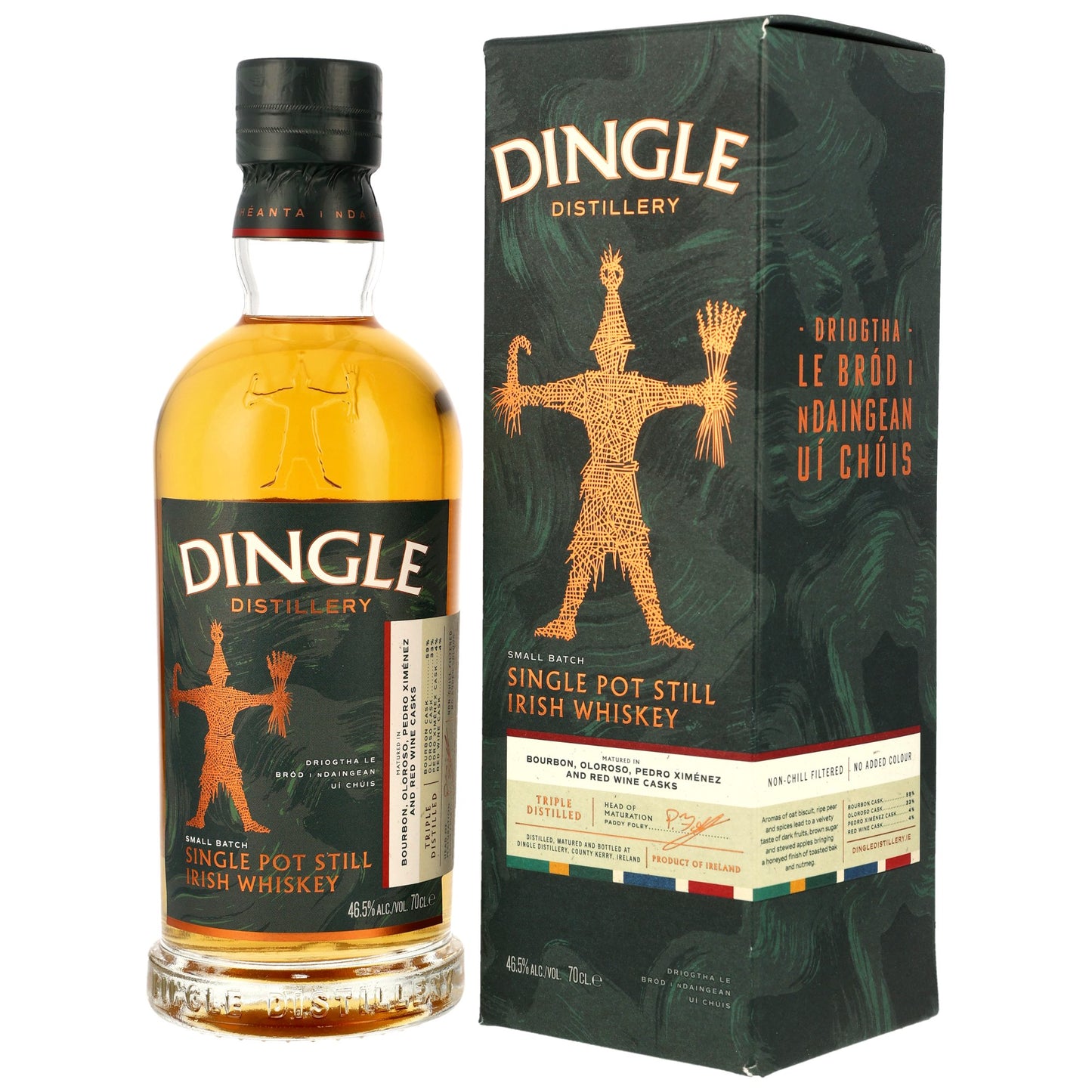Dingle Single Pot Still Bourbon, Oloroso, PX Sherry & Red Wine Casks 46,5% 0,7l