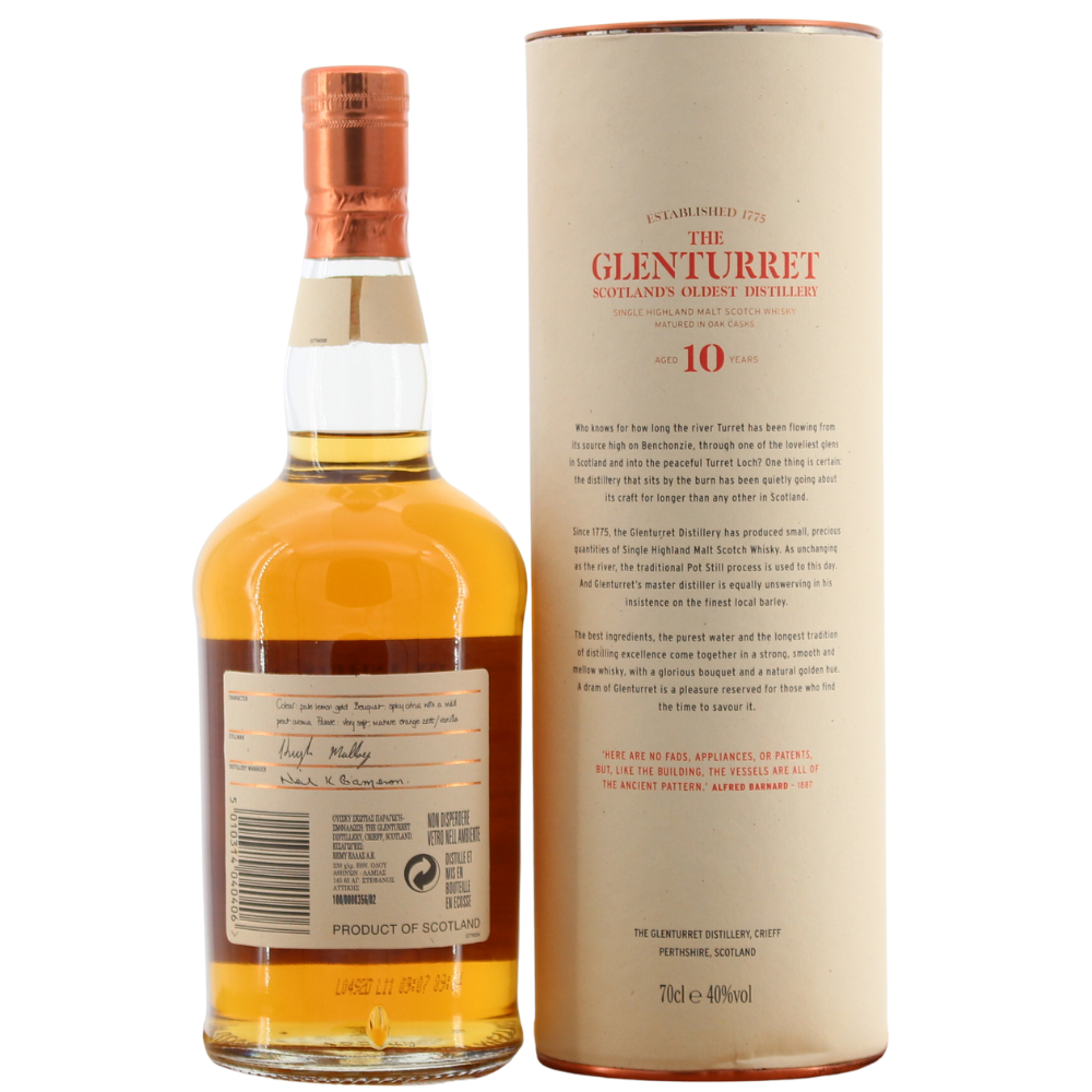 Glenturret 10 Jahre (Bottled ca. 2008) 40% 0,7l
