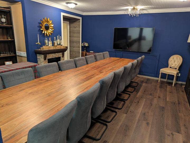 Category A seating area – long tasting table