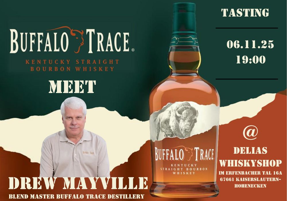 Buffalo Trace Tasting mit Master Blender Drew Mayville - 7 Drams 6.11. um 19 Uhr – Veranstaltungsankündigung