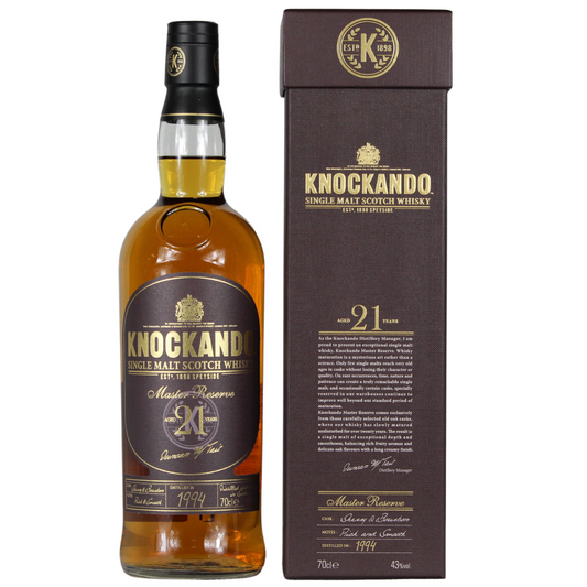 Knockando 21 Jahre Distilled 1994 Master Reserve 43% 0,7l