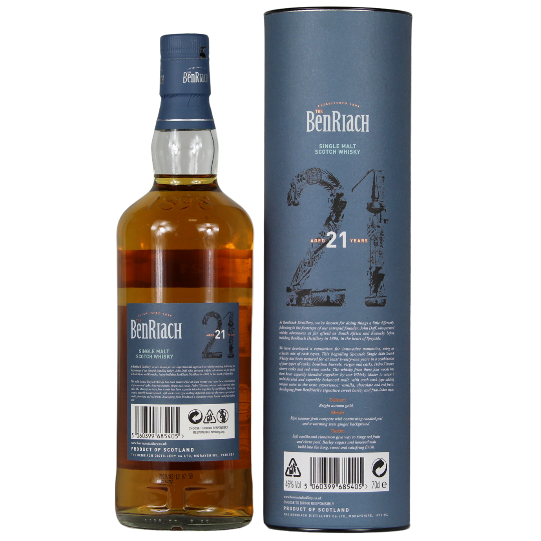 Benriach 21 Jahre Four Cask Matured (Bottled 2019) 46% 0,7l
