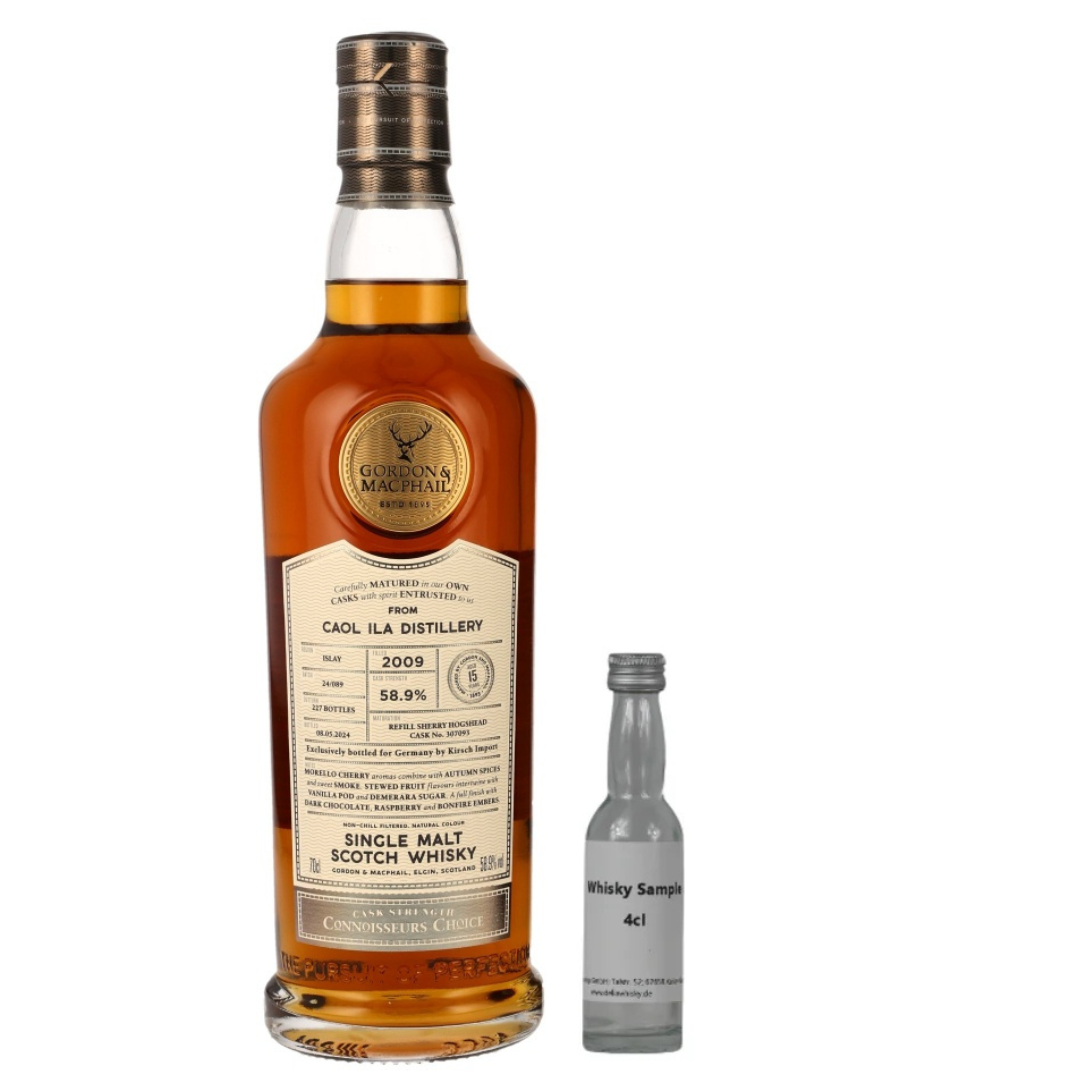SAMPLE 4 cl Caol Ila 15 Jahre Refill Sherry Hogshead #307093 G&M 58,9%