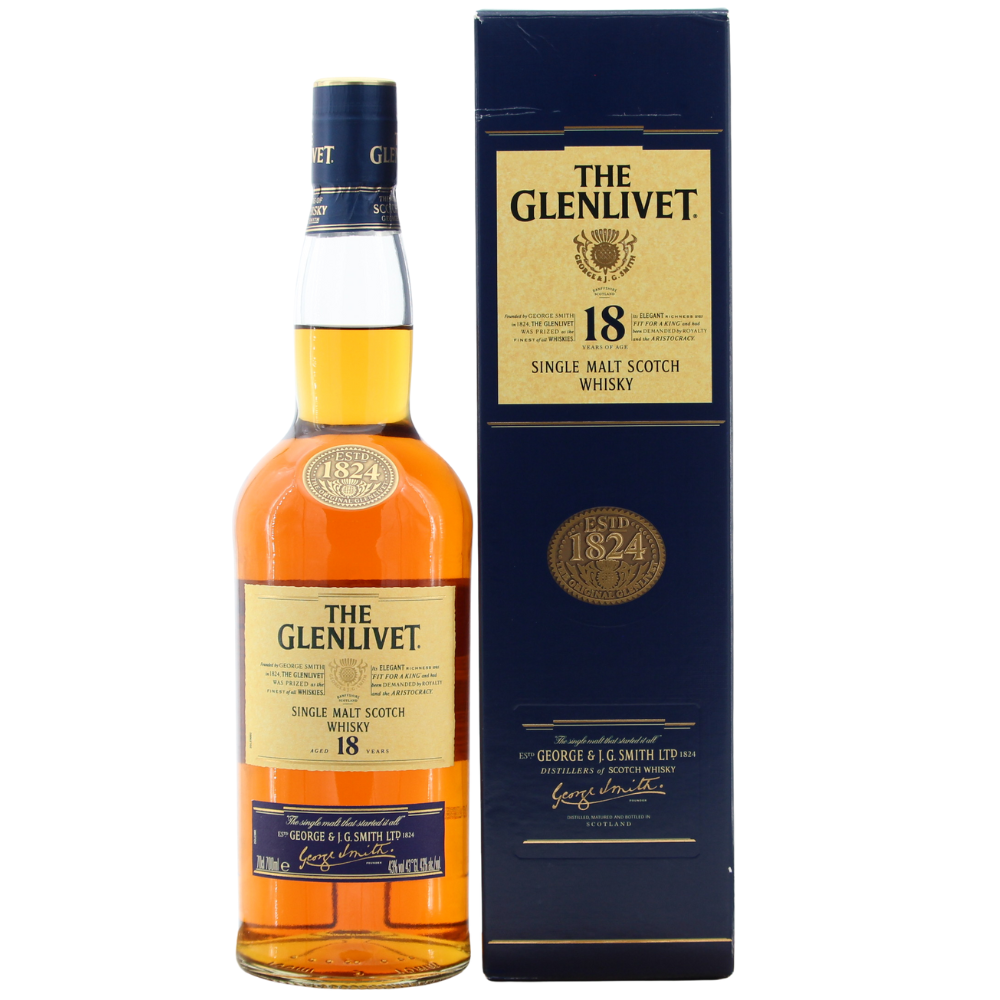 Glenlivet 18 Jahre Single Malt Whisky (Abfüllung 2007) 43% 0,7l