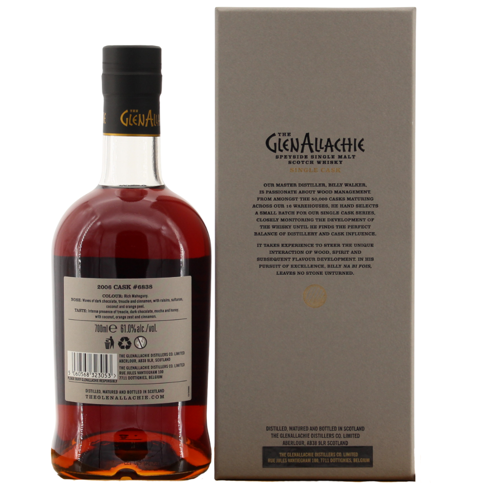GlenAllachie 14 Jahre 2006/2021 Single Cask PX Puncheon Cask No. 6838 61% 0,7l