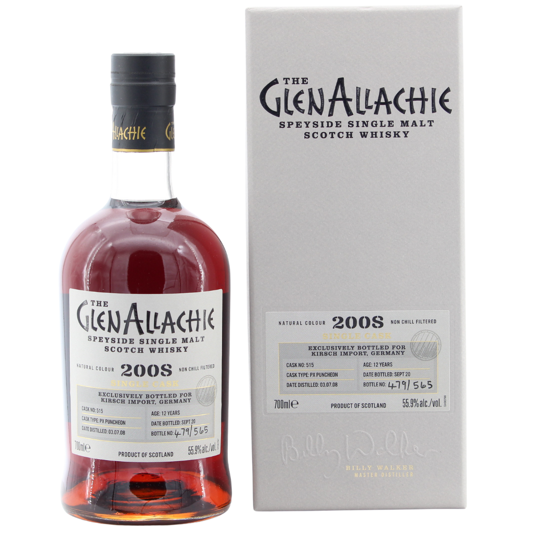 GlenAllachie 12 Jahre 2008/2020 Single Cask PX Puncheon Cask No. 515 55,9% 0,7l