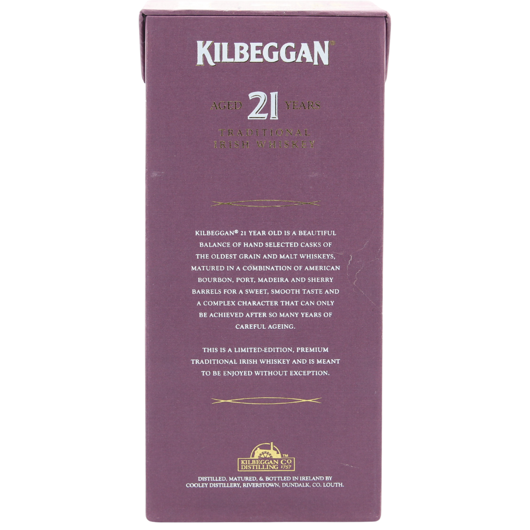 Kilbeggan 21 Jahre Traditional Irish Whisky 40% 0,7l