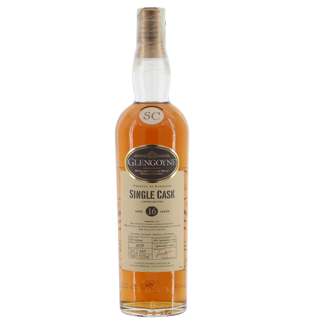 Glengoyne 16 Jahre 1992/2008 Single Cask No. 2078 52,3% 0,7l
