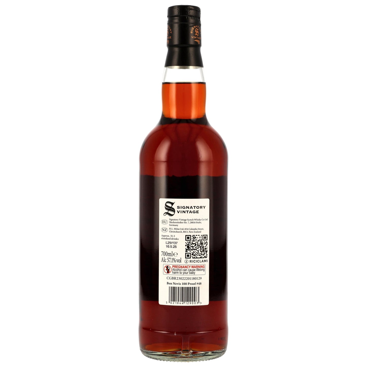 Ben Nevis 9 Jahre 2015/2025 Oloroso Sherry Butts SV 100 Proof Edition #48 57,1% 0,7l