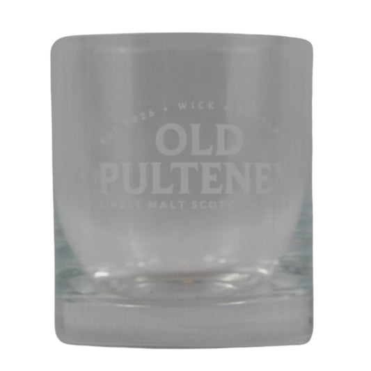 Old Pultney Whiskey Tumbler mit Aufdruck