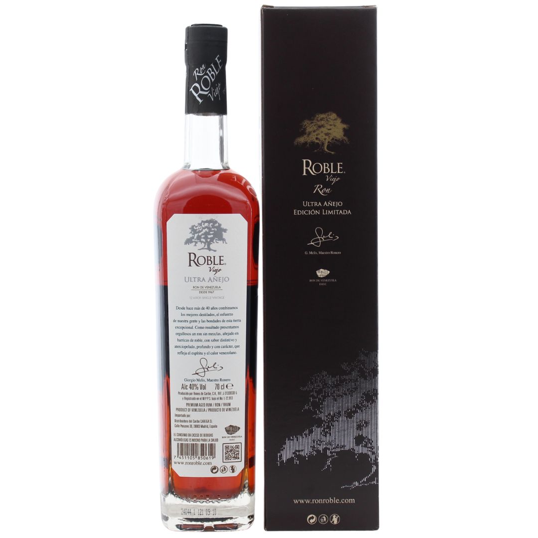 Ron Roble Ultra Anejo 12 Years Single Vintage Rum DOC 40% 0.7l