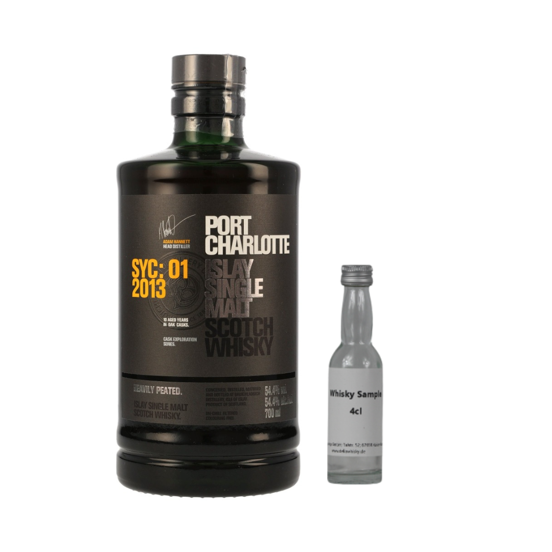 SAMPLE 4cl Port Charlotte 10 Jahre SYC:01 2013 Heavily Peated 54,4%
