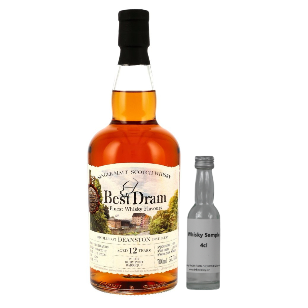 SAMPLE 4cl Deanston 12 Year Old Ruby Port Barrique #59 Best Dram 57.7%