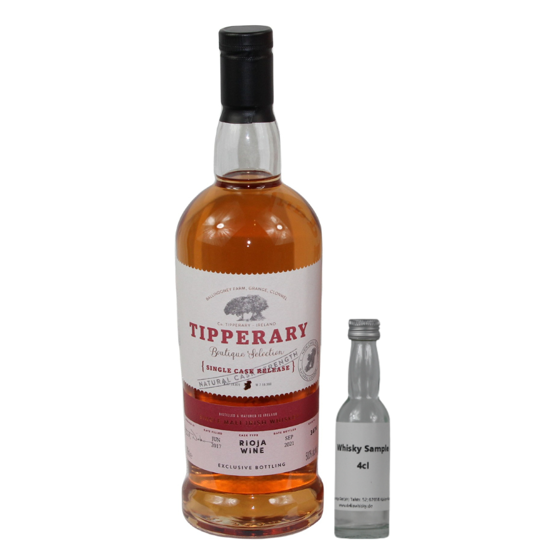 SAMPLE 4cl Tipperary 2017/2021 4 years Rioja Wine Boutique Selection Single Cask #3474 50%