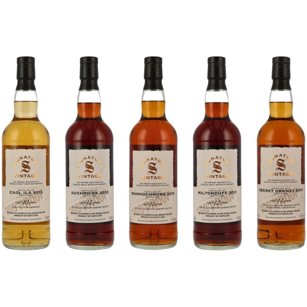 Signatory Vintage 100 Proof Edition Set #11-15 