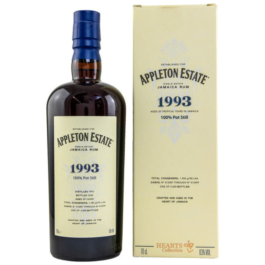 Appleton Rum 29 Jahre 1993/2022 Hearts Collection 63% 0,7l