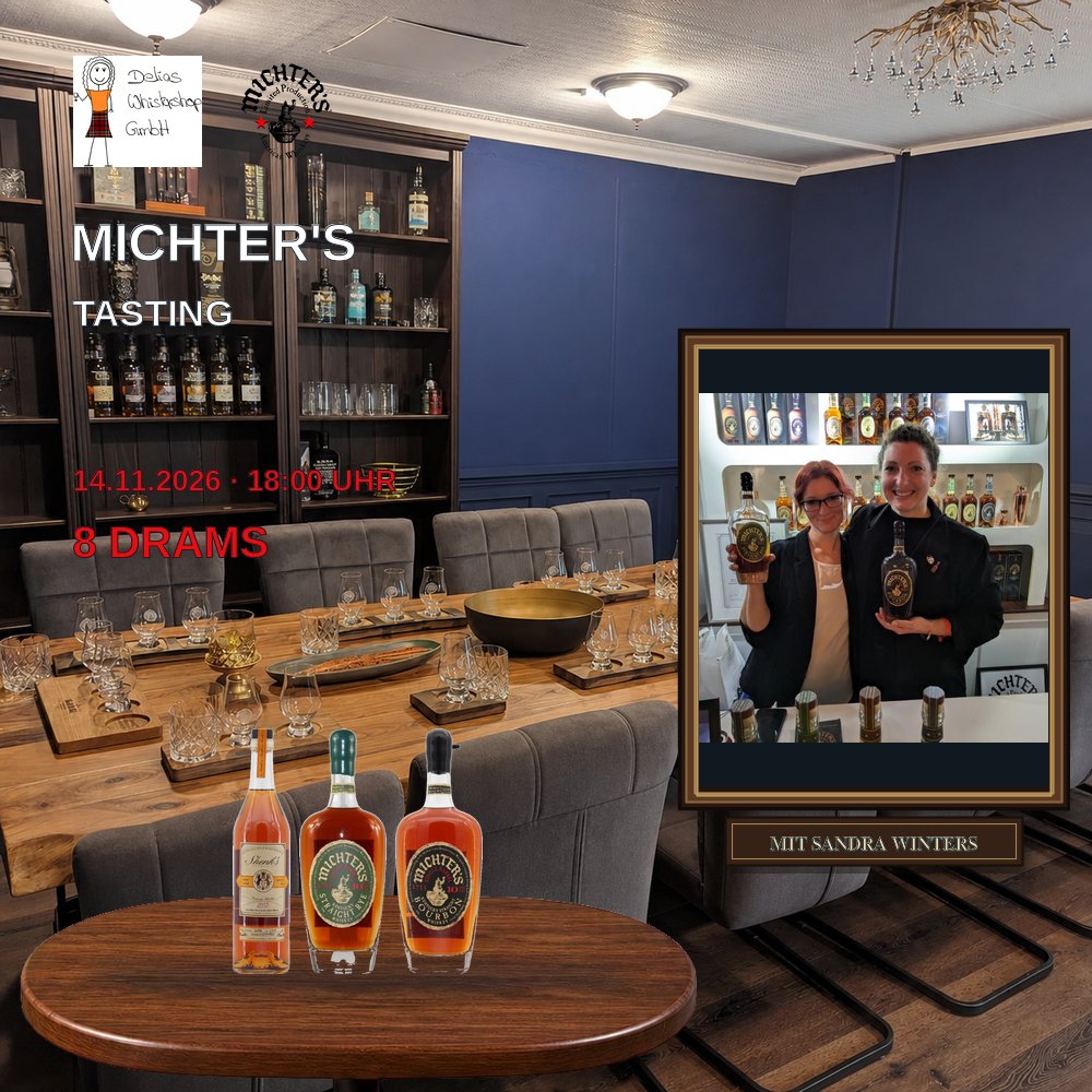 Michter's Tasting mit Sandra Winters 8 Drams 14.11.26 um 18:00 Uhr